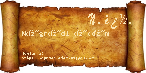 Nógrádi Ádám névjegykártya